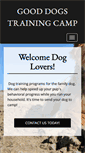 Mobile Screenshot of gooddogstrainingcamp.com
