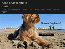 Tablet Screenshot of gooddogstrainingcamp.com